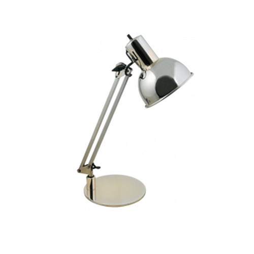 Lampara de escritorio movil grande color cromo